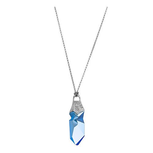 necklace with blue crystal