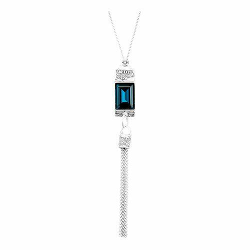 art deco silver necklace