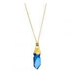 necklace with blue crystal