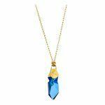 necklace with blue crystal