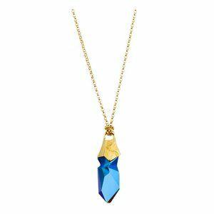 necklace with blue crystal