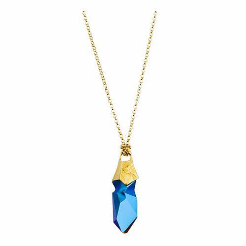 necklace with blue crystal