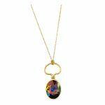 Artistic necklace with crystals