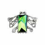 brooch with green crystal
