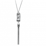 art deco handmade silver necklace