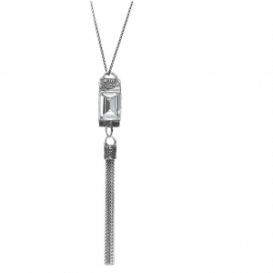 art deco silver necklace