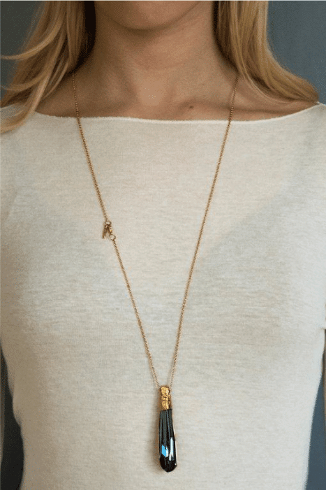 artistic silver necklace inspired by nature