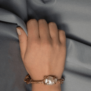 spiritual handmade silver bracelet with pearl