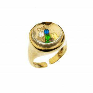 spitirual ring with quartz