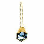 handmade silver necklace with shimmering crystal