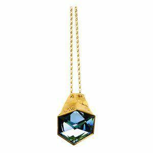 handmade silver necklace with shimmering crystal