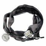 silk bracelet with silver and crystal
