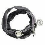silk bracelet with silver and crystal