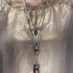 handmade necklace with crystal