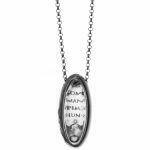 spiritual hadnmade silver necklace