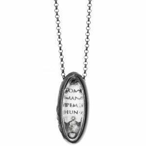 spiritual hadnmade silver necklace