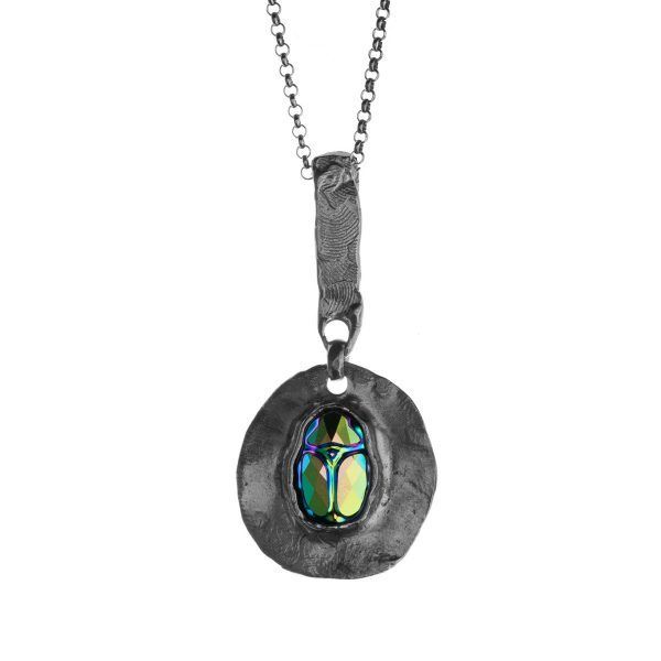necklace with scarab