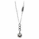 Handmade silver necklace with natural pink pearl