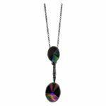 spiritual necklace with dark crystal