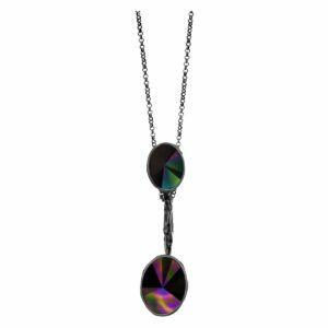 spiritual necklace with dark crystal