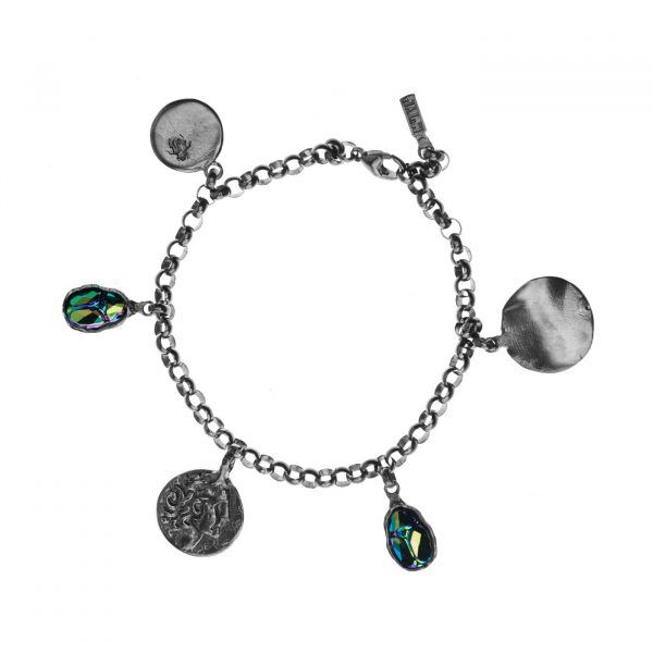 silver egyptian bracelet with scarab
