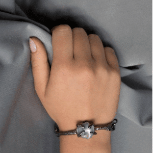 spiritual handmade silver bracelet with pearl