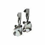 silver handmade earrings with pearls