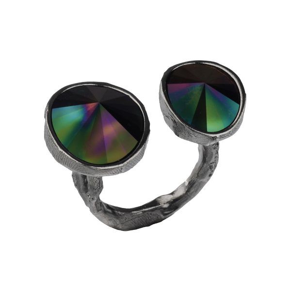 unique handmade ring with crystals