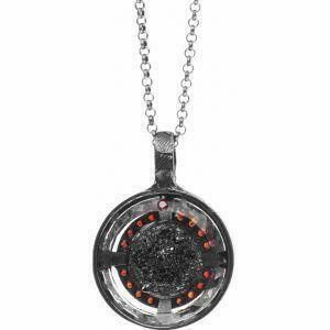 silver necklace inspired by cosmic energy