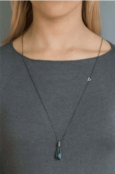 silver artistic necklace