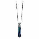 handmade necklace with blue crystal