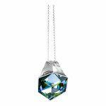 handmade necklace with multicolour crystal