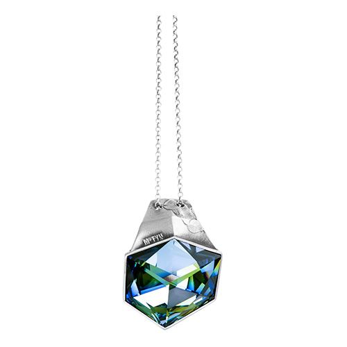 handmade necklace with multicolour crystal