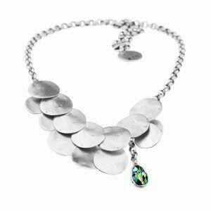 egyptian necklace with plates and crystal