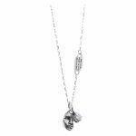Silver necklace with natural pearl