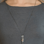 artistic necklace with bright crystal
