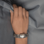 silver bracelet with cultured pearl