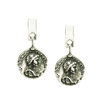 egyptian silver earrigns with coins