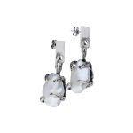 silver handmade earrings with pearls