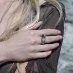 artistic ring with crystal