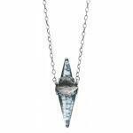 Silver necklace with crystals