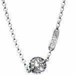 moon inspired handmade silver necklace with crystal