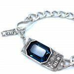 art deco bracelet with crystal