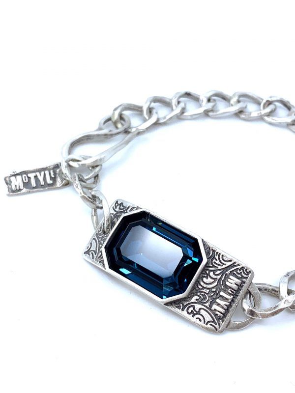art deco bracelet with crystal