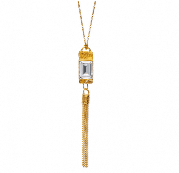 necklace with white crystal