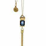 handmade necklace with white crystal