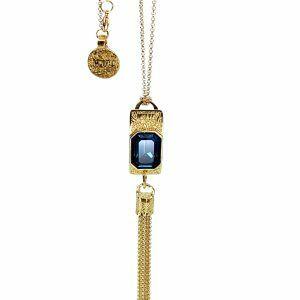 handmade necklace with white crystal