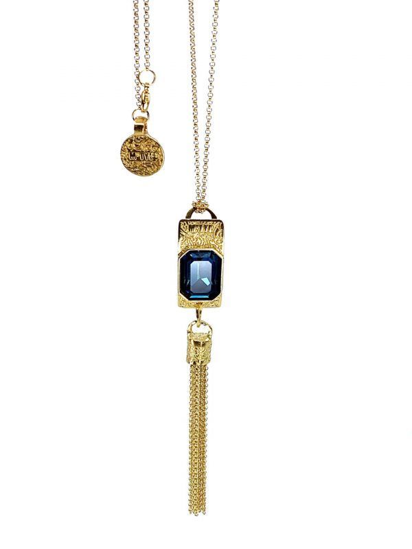 handmade necklace with white crystal