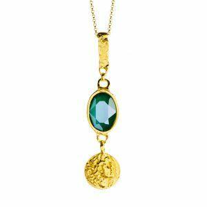 handmade necklace with ancient Egyptian coin