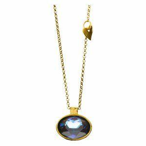 Handmade silver necklace with crystal